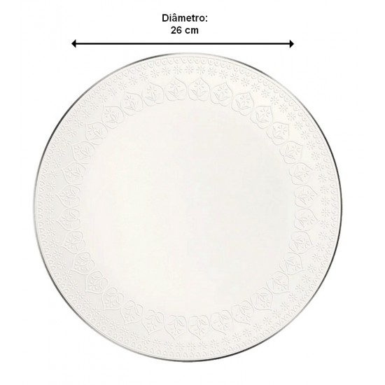 Prato 26cm Raso Cerâmica Harmony Corona